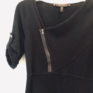 Jet black knit BCBGMaxazria jumper dress